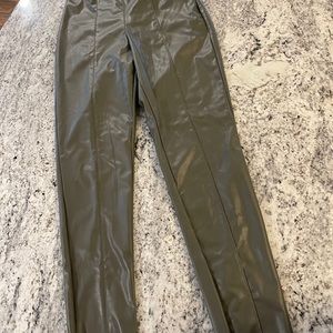 Faux leather pant